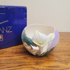 Franz Porcelain Calla Lily Candle Holder Bowl FZ00512 BOXED