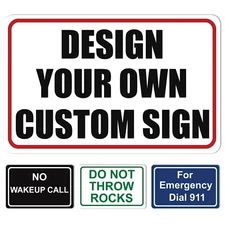 Custom Personalized Metal Aluminum Sign for Outdoor, Indoor, Home Office 18"x12"
