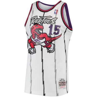 Toronto Raptors Vince Carter Mitchell Ness White Hardwood Classic