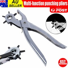 Leather Belt Eyelet Hole Punch Plier Puncher Craft Hand Tool 2mm-4.5mm Revolving