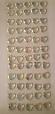 CraftbuddyUS 60pcs x16mm,12 ABCLEAR HEART Self Adh Strips Gems Wedding Craft DIY