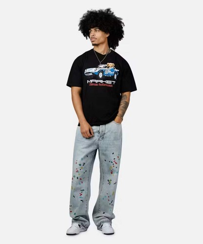 Market Studios Racecar Bear schwarzes T-Shirt - Bild 2 von 4