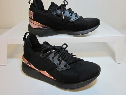 PUMA Ignite Black with Gold Trim 