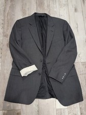 42L Men's Jos. A. Bank Blazer Steel Gray Herringbone 100 Wool Sport Coat