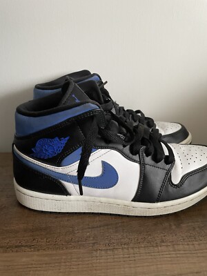 Air Jordan 1 Mid RACER BLUE Size 9.5 Mens White Blue Black Sneakers Jordan 1 Mid  main image 4
