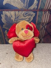 Dan Dee Puppy Dog Valentines Love Brown Heart 6 Inch Plush Stuffed Animal Toy...