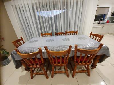chairs solid teakwood dining table set Australia
