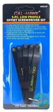 5 Pc Ultra Low Profile Offset Screwdriver Set S2 Steel Phillips Slotted Pozidriv