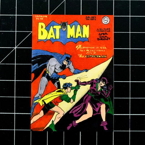 Szkicowa karta Batmana #42 Rekreacja autorstwa Dante H Guerra! 1st Catwoman! Gorący 🔥 - Zdjęcie 1 z 3