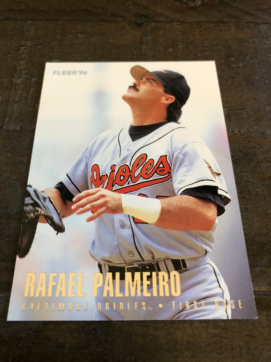 1996 Fleer Baseball Card #14 Rafael Palmeiro Baltimore