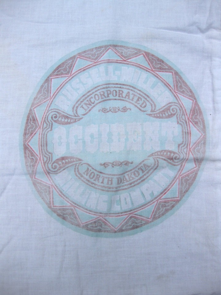 Vintage Russell Miller Occident Milling Co. North Dakota Cloth Flour