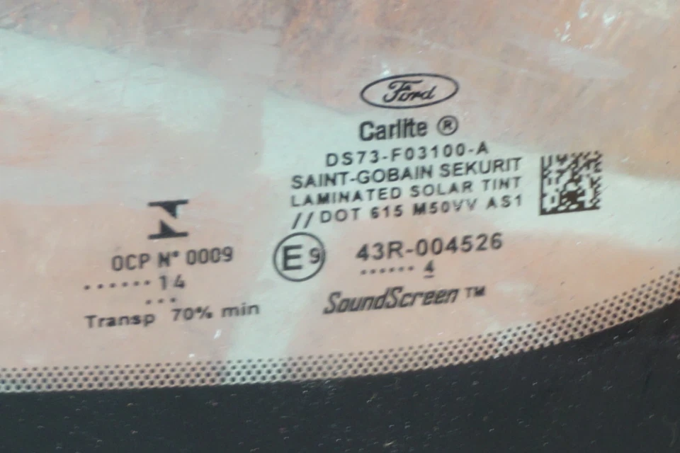 Ford Fusion SE 2013-2016 parabrisas delantero ventana vidrio laminado pantalla de sonido OEM Foto 2 de 4