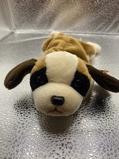 Vintage Ty Beanie Babies Bernie The Dog Saint Bernard Retired With Tag Errors