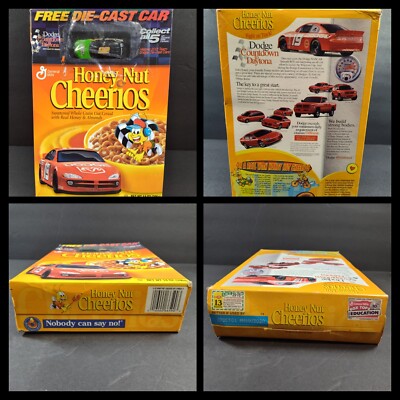 General Mills Cheerios Cereal Box w/#92 Historic 2001 Team Dodge Die-Cast Car