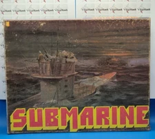 VTG Box good Cond. Avalon Hill Submarine 1st ED.  mostly unpunched due to age