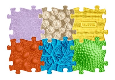 Orthopädische Strukturmatten ''Muffik Small-Set'' - 6 Teile für taktile Wahrnehmun