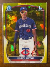 2023 Bowman Chrome Sapphire Hendry Chivilli #BCP-236 1st Prospect Yellow /50