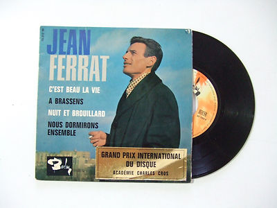 Jean Ferrat    C'Est Beau La Vie-Disco Vinile 45 Giri 7'' EP Stampa FRANCIA 1964 