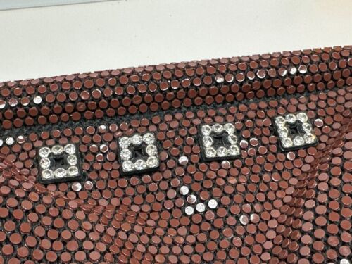 VTG Brown Reflective Lucite Tiles Disco Purse Handbag Glam Textured Clutch Purse - Picture 4 of 13