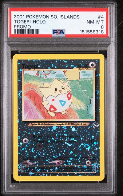 2001 POKEMON SOUTHERN ISLANDS PROMO #4 TOGEPI-HOLO PSA 8