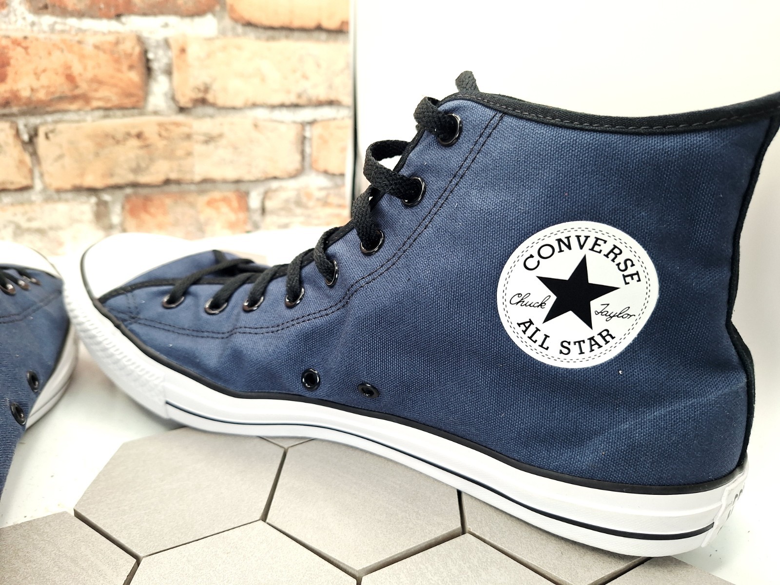 Converse Chuck Taylor All Star Hi Navy Blue Black Sneakers Men’s Size 14 thumbnail 9