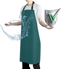 Waterproof Apron with Comfortable Adjustable Bib Rubber Vinyl Dishwasher Heavy D