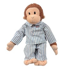 Vintage Curious George 11" Plush Stuffed Animal Pajamas