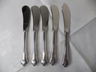 WALLACE GRAND COLONIAL STERLING SILVER 5 PC. HH BUTTER KNIVES NO MONOGRAM