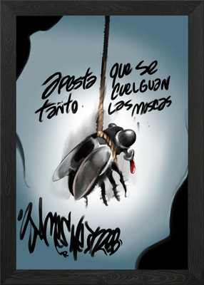 apesta tanto que se cuelgan las mos gerahmtes Wandbild Poster Leinwanddruck Bild