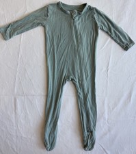 Kyte Baby Bamboo Romper Sleeper Pajamas Blue Unisex 6-12 Months