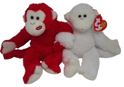 Ty Beanie Baby ''Cheek to Cheek'' The Valentine Monkeys MWMT