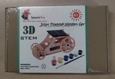 3D STEM - Solar Powered Wooden Car Kit by SmartsToy - New In Box / Sealed