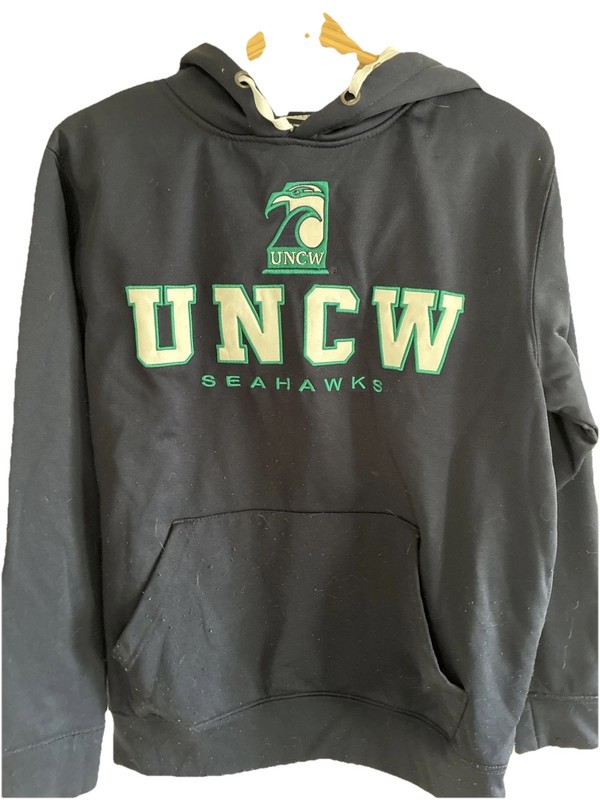 UNCW SEAHAWKS Hoodie Size Small Sewn On