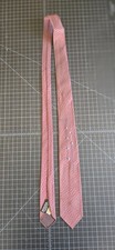 Vintage Tie with Embroidered Pattern 1950s-1960s Era Narrow Art-Deco Rockabilly