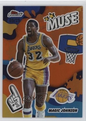2025-26 Topps Finest Muse Orange Refractor 5/25 Magic Johnson #M-3 HOF 1u1f