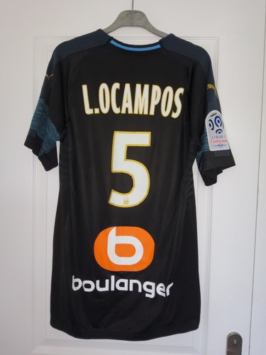 Maillot OM 2018/2019 - Version Joueur Lucas Ocampos - XXL - Puma Noir