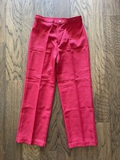 Vintage Women  s JCPenney Pants Size 14 Red Slacks High Waist Polyester 1970s