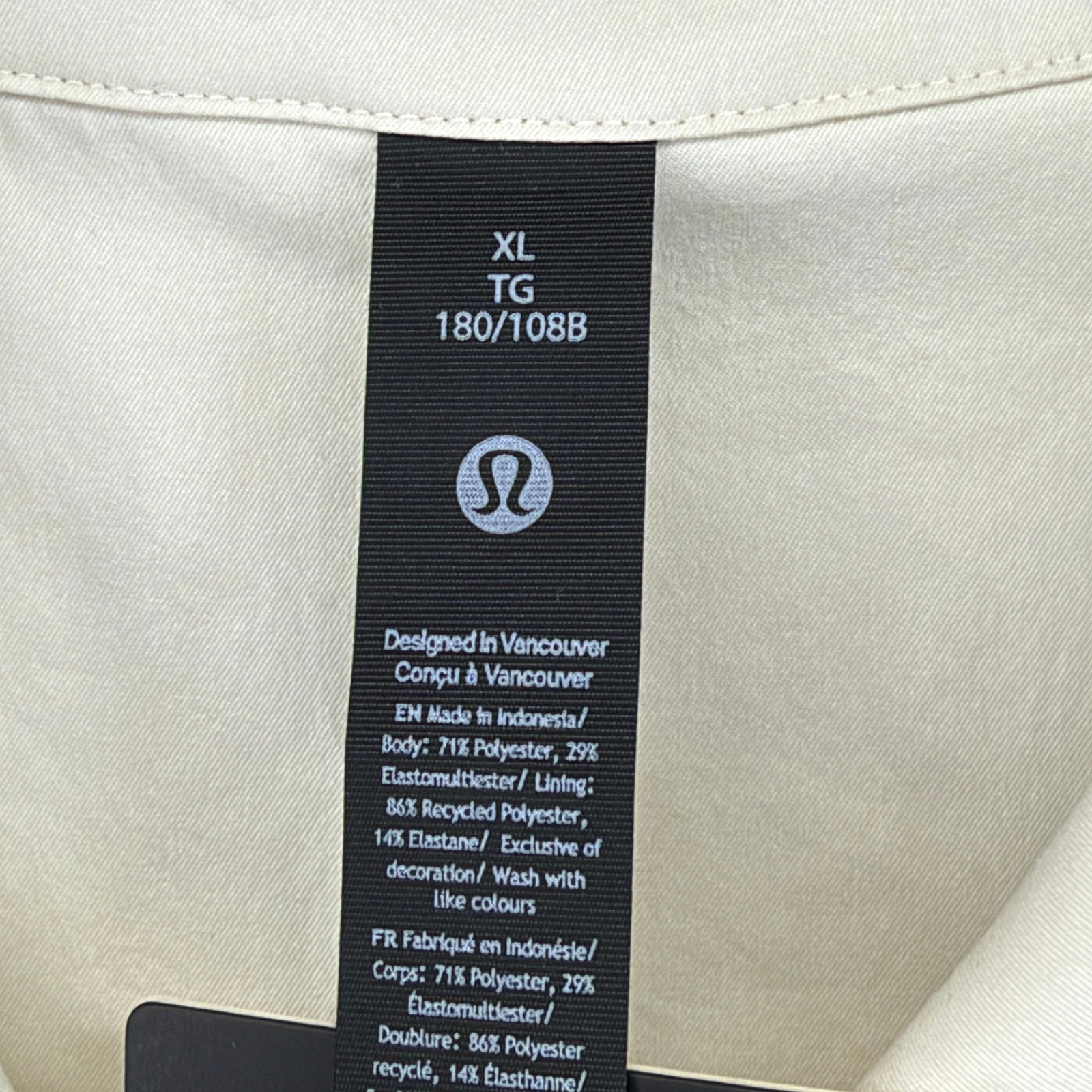 Lululemon Woven Button-Up Overshirt Mens XL Light Ivory LM3FX4S Jacket New image 3