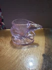 Rosso Vintage Frog Pulling Sea Shell Purple Carnival Glass Toothpick Holder