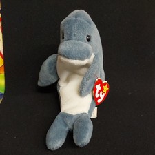 Ty Beanie Baby - Echo the Dolphin with Tag. Vintage Collectible 