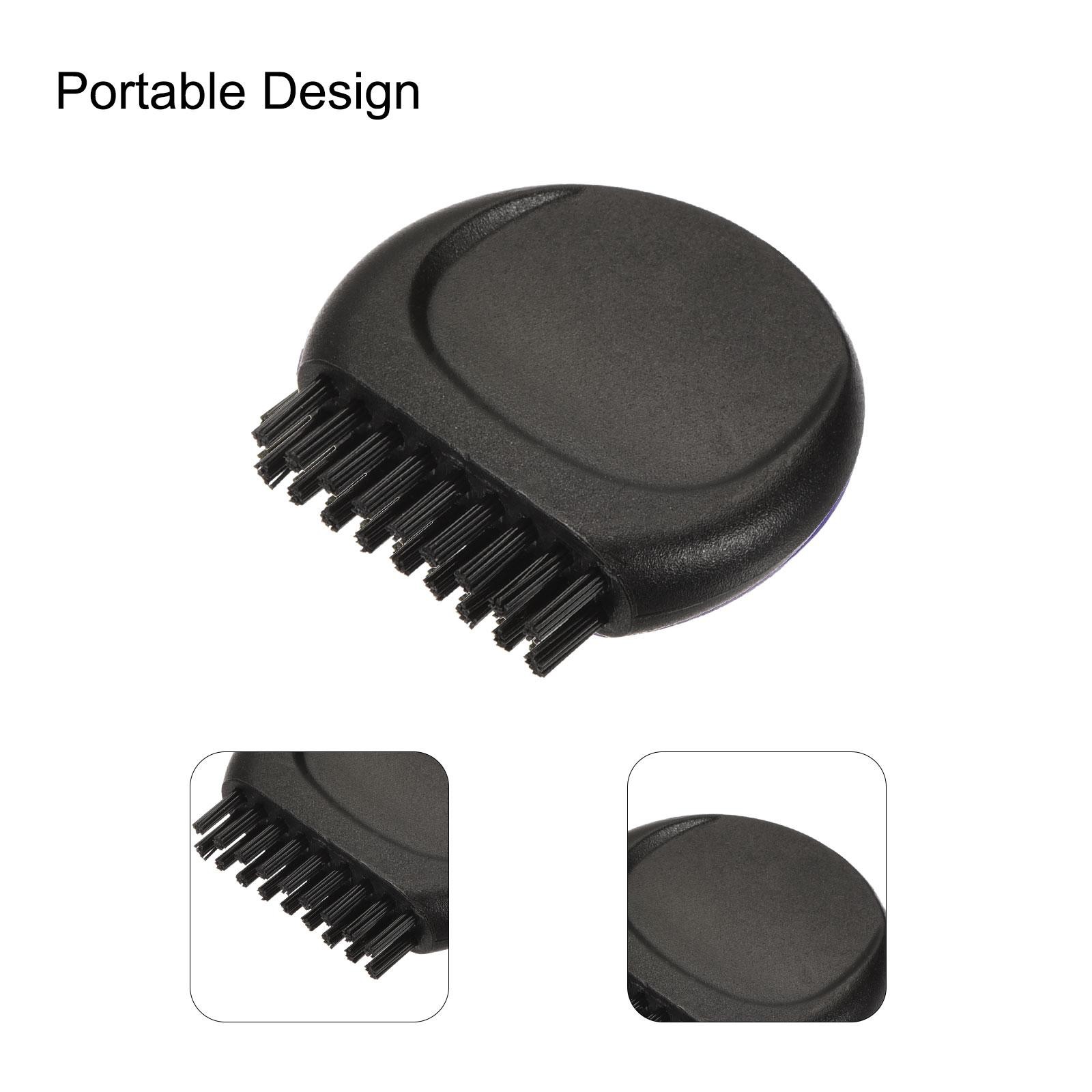8pcs Mini Golf Club Brush Portable Pocket Dust Groove Cleaner Black