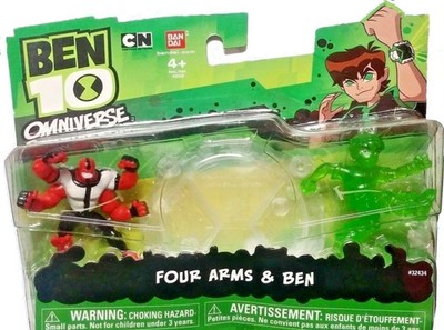 BEN 10 Omniverse 2'' Four Arms & Ben Cartoon Network New 2012 Factory Sealed