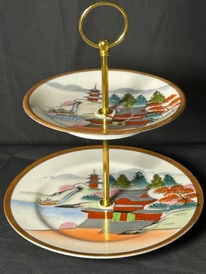 Etagere aus Omas Sammeltasse, 2 tlg,  60iger Jahre , Vintage, asiatisches Dekor