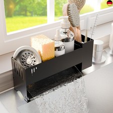 Schwammhalter Sp&uuml;lbecken f&uuml;r K&uuml;che, Sp&uuml;lbecken Organizer aus Metall mit Abtropff
