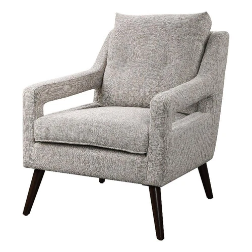 Uttermost Obrien Coastal Fabric Foam and Wood Armchair in Gray - Picture 1 of 9