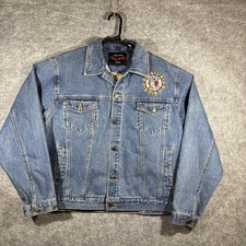 Vintage Betty Boop By Excelled Denim Jacket Badder Than Bad Rare Cartoon Sz Med