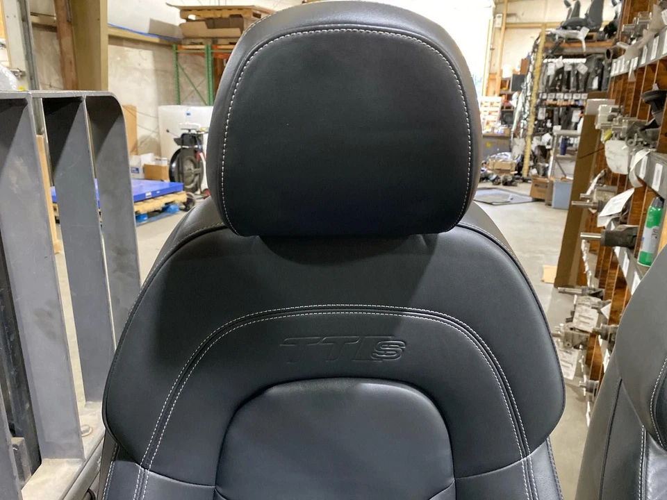 2008-2015 MK2 Audi TTS Coupe Front & Rear Complete Seat Set Black Leather (TL) Foto 3 de 4