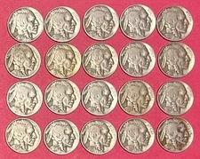 Lot Of 20 Buffalo Nickles