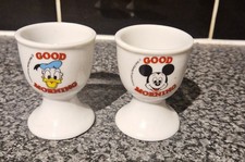 Vintage Disney Mickey & Donald Good Morning Egg Cups