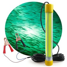 Underwater Fishing Light 30000 Lumens 12V 50W LED Submersible Fish Bait Finde...
